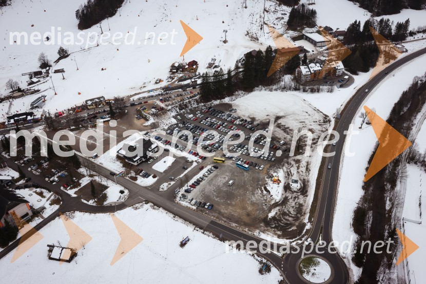 Kranjska Gora in Zlata lisica iz zraka