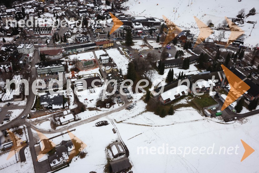 Kranjska Gora in Zlata lisica iz zraka