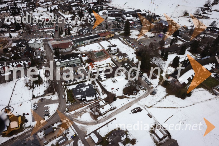 Kranjska Gora in Zlata lisica iz zraka