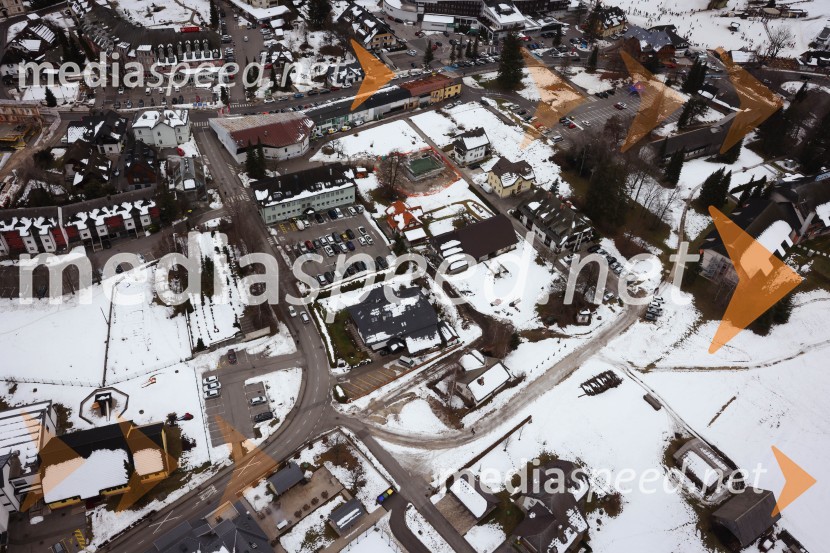 Kranjska Gora in Zlata lisica iz zraka