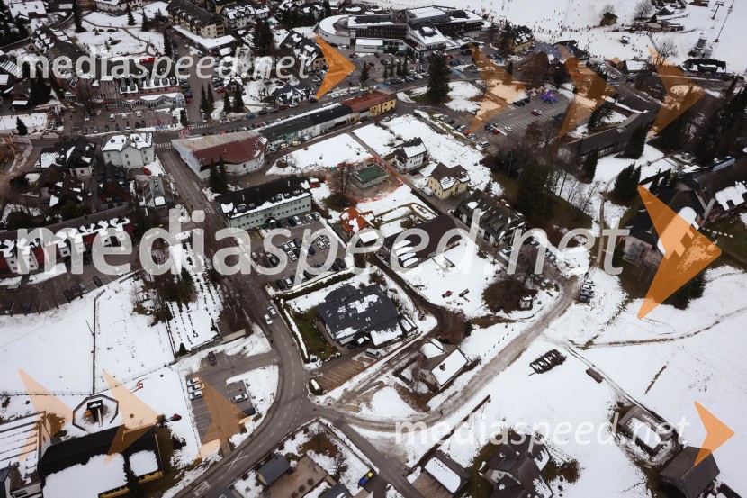 Kranjska Gora in Zlata lisica iz zraka