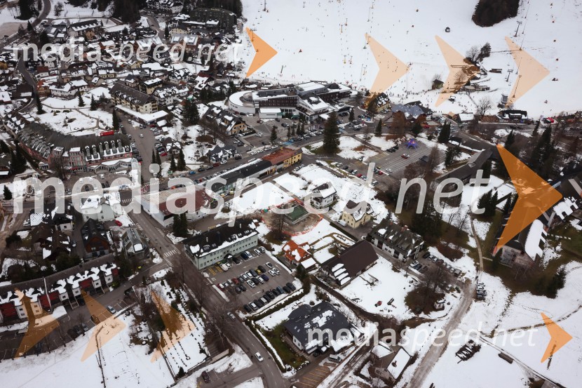 Kranjska Gora in Zlata lisica iz zraka