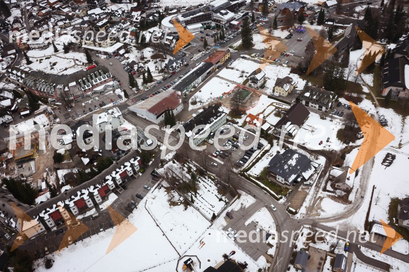 Kranjska Gora in Zlata lisica iz zraka