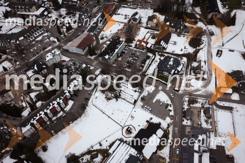 Kranjska Gora in Zlata lisica iz zraka