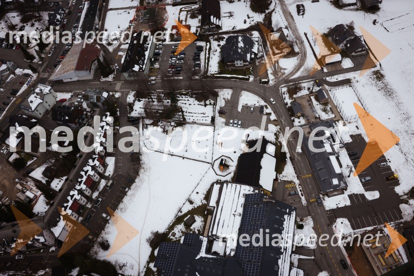 Kranjska Gora in Zlata lisica iz zraka