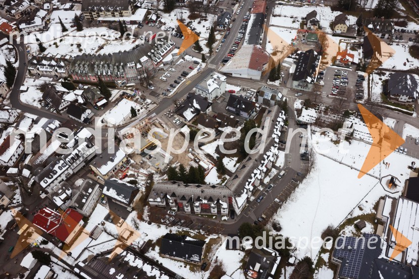 Kranjska Gora in Zlata lisica iz zraka