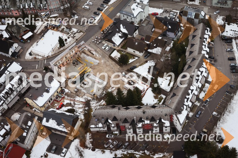 Kranjska Gora in Zlata lisica iz zraka