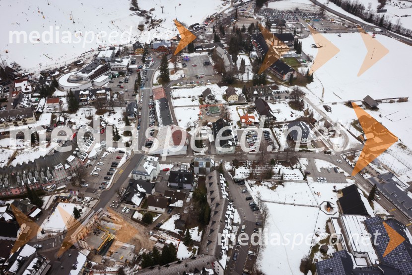 Kranjska Gora in Zlata lisica iz zraka