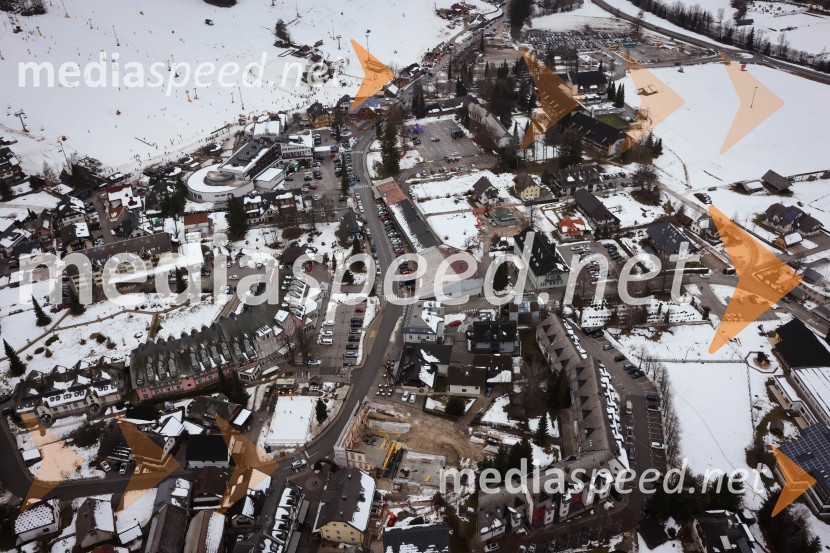 Kranjska Gora in Zlata lisica iz zraka
