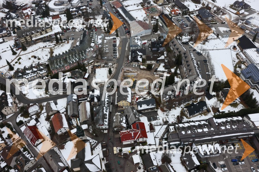 Kranjska Gora in Zlata lisica iz zraka