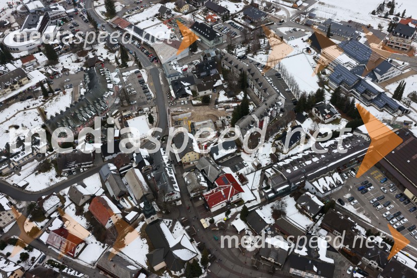 Kranjska Gora in Zlata lisica iz zraka