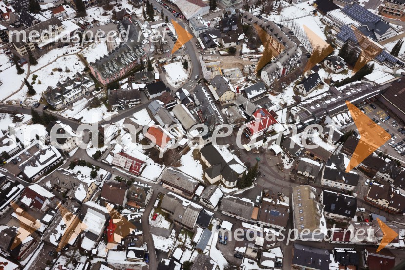 Kranjska Gora in Zlata lisica iz zraka