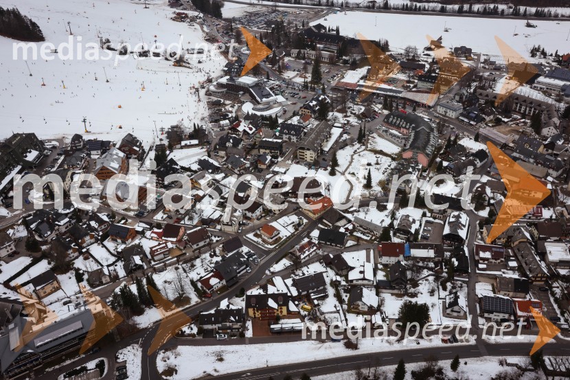 Kranjska Gora in Zlata lisica iz zraka