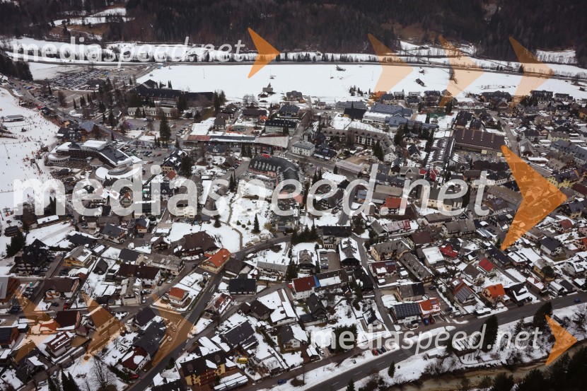 Kranjska Gora in Zlata lisica iz zraka