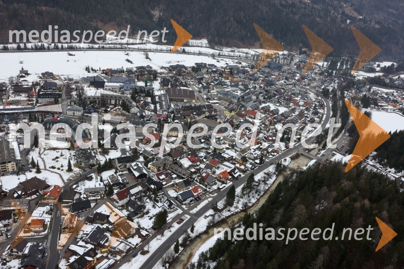Kranjska Gora in Zlata lisica iz zraka
