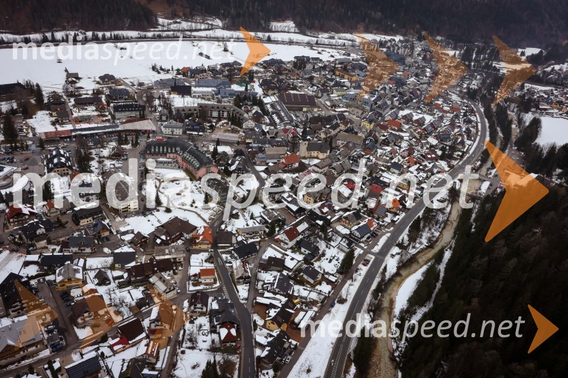 Kranjska Gora in Zlata lisica iz zraka