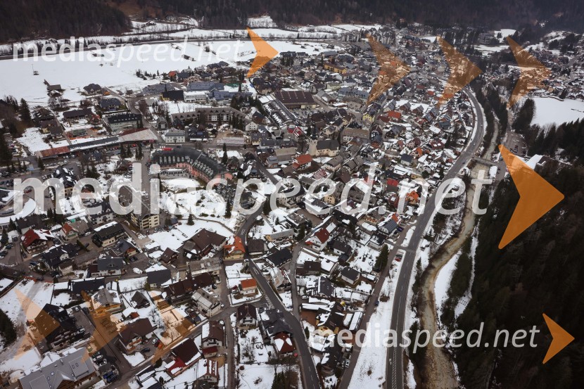 Kranjska Gora in Zlata lisica iz zraka