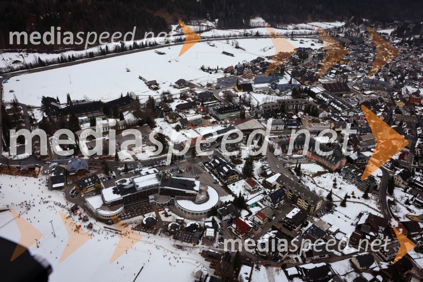 Kranjska Gora in Zlata lisica iz zraka