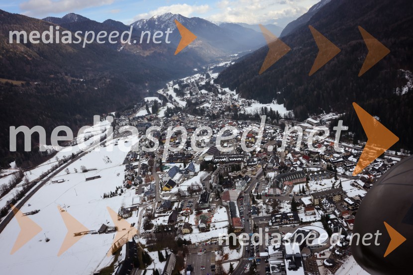 Kranjska Gora in Zlata lisica iz zraka