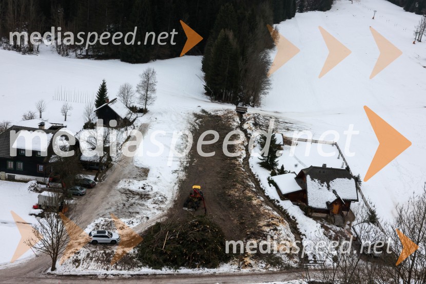 Kranjska Gora in Zlata lisica iz zraka