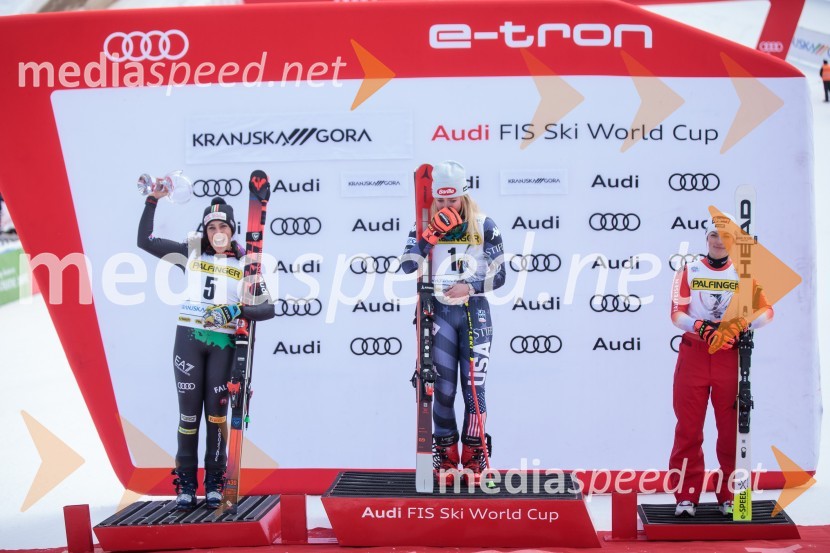  Federica Brignone, smučarka (Italija);  Mikaela Shiffrin, smučarka (ZDA);  Lara Gut-Behrami, smučarka (Švica)59. Zlata lisica, nedelja