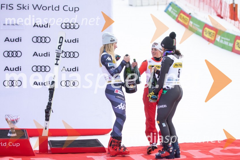  Mikaela Shiffrin, smučarka (ZDA);  Lara Gut-Behrami, smučarka (Švica);  Federica Brignone, smučarka (Italija)59. Zlata lisica, nedelja
