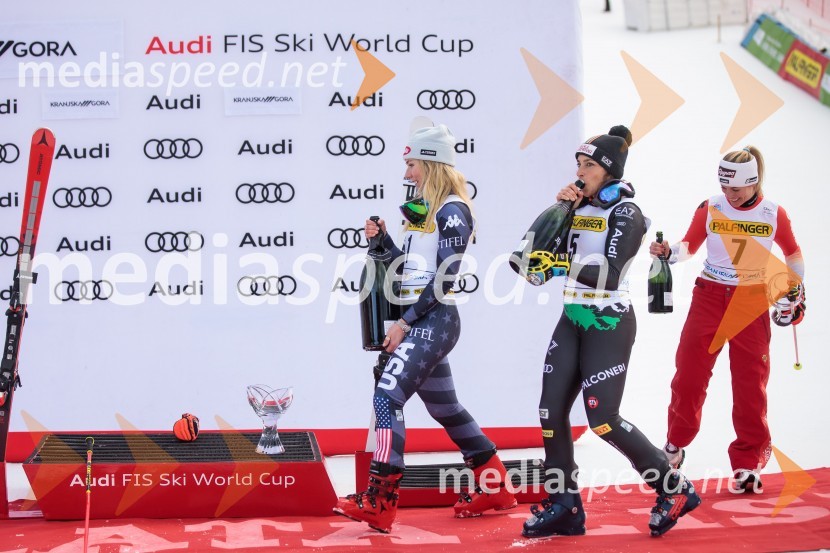  Mikaela Shiffrin, smučarka (ZDA);  Federica Brignone, smučarka (Italija);  Lara Gut-Behrami, smučarka (Švica)59. Zlata lisica, nedelja