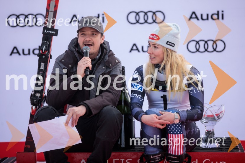  Mitja Šeško, moderator prireditev ;  Mikaela Shiffrin, smučarka (ZDA)59. Zlata lisica, nedelja