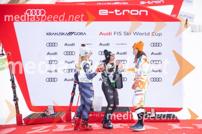  Mikaela Shiffrin, smučarka (ZDA);  Federica Brignone, smučarka (Italija);  Petra Vlhova, smučarka (Slovaška)59. Zlata lisica, nedelja