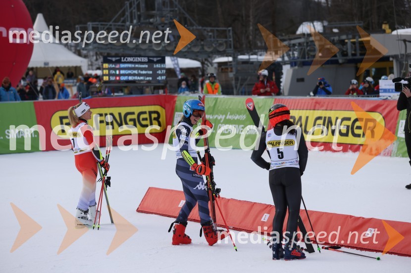  Lara Gut-Behrami, smučarka (Švica);  Mikaela Shiffrin, smučarka (ZDA);  Federica Brignone, smučarka (Italija)59. Zlata lisica, nedelja