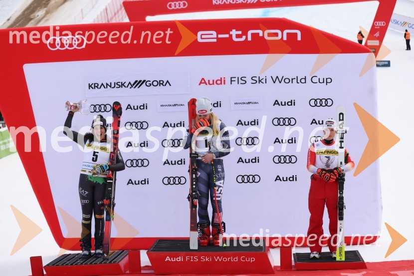  Federica Brignone, smučarka (Italija);  Mikaela Shiffrin, smučarka (ZDA);  Lara Gut-Behrami, smučarka (Švica)59. Zlata lisica, nedelja