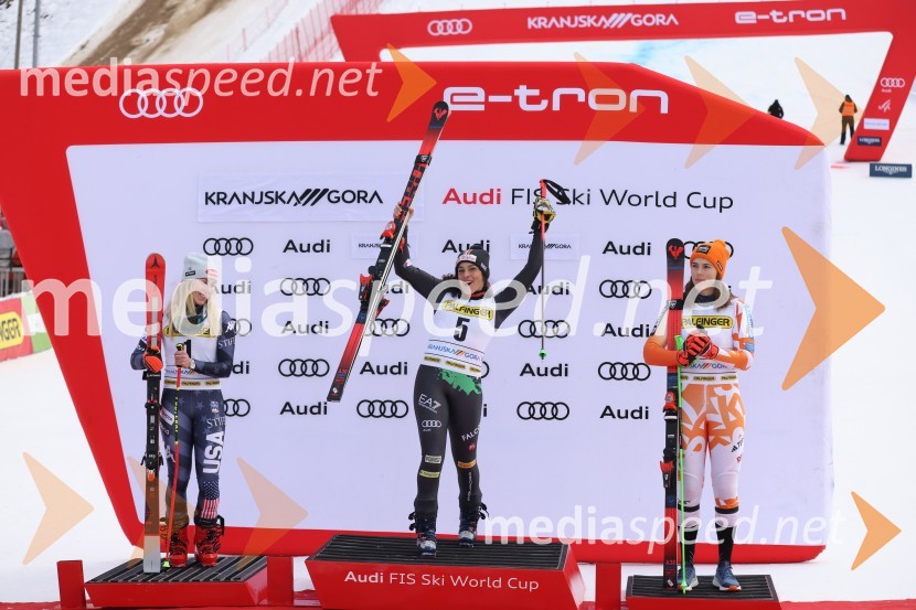 Mikaela Shiffrin, smučarka (ZDA);  Federica Brignone, smučarka (Italija);  Petra Vlhova, smučarka (Slovaška)59. Zlata lisica, nedelja