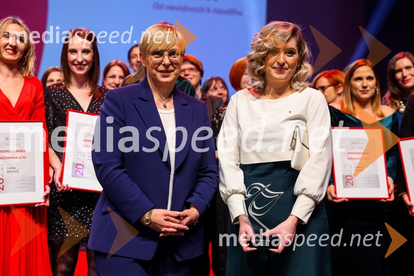 dr. Nataša Pirc Musar, predsednica Republike Slovenije;  Rosana Kolar, Inženirka leta 2022Inženirka leta 2022 je Rosana Kolar