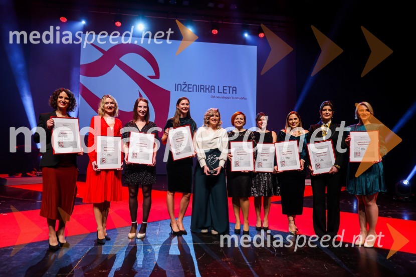  Špela Poklukar, specialistka strojnega učenja, Endava, digitalne rešitve, d.o.o.;  Tajda Bogovič, azvijalka programske opreme, MESI, razvoj medicinskih naprav, d.o.o.;  Tajda Pirnat, specialistka za skladnost produktov z direktivami in regulativami, Danfoss Trata d.o.o.;  Viki Petrovič, višja tehnična svetovalka, Loftware;  Rosana Kolar, Inženirka leta 2022;  Ana Kavčič, samostojna informatičarka, KRKA d. d., Novo mesto;  Barbara Pogačar, preskusna inženirka, SIQ Ljubljana;  Jerneja Sedlar, projektna inženirka v službi za razvoj in investicije, Holding Slovenske elektrarne;  Lara Topol, vodilna inštruktorica osebja proizvodnje in inženirka izmene, Nuklearna elektrarna Krško;  Neža Guzel, projektna in produktna vodja v razvoju, MAHLE Electric Drives Slovenija d.o.oInženirka leta 2022 je Rosana Kolar