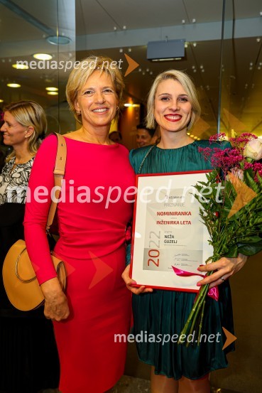  Aleša Mižigoj, direktorica Medex, d. o. o.;  Neža Guzel, projektna in produktna vodja v razvoju, MAHLE Electric Drives Slovenija d.o.oInženirka leta 2022 je Rosana Kolar