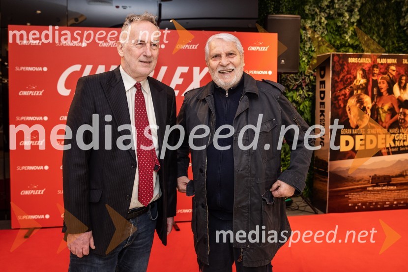  Jonas Žnidaršič, igralec;  Boris Cavazza, igralecDedek gre na jug premiera, Cineplexx Ljubljana