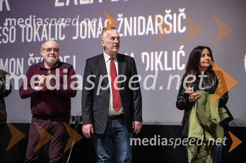  Branislav Brana Srdić , filmski producent;  Jonas Žnidaršič, igralec;  Ksenija Mišič, igralkaDedek gre na jug premiera, Cineplexx Ljubljana
