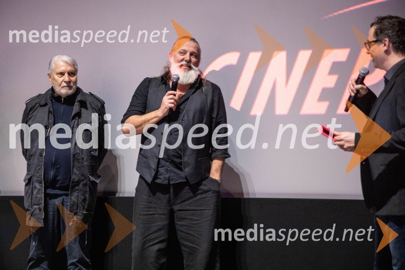  Boris Cavazza, igralec;  Vinci Vogue Anžlovar, scenarist;  Igor  Harb, prevajalec, filmski kritikDedek gre na jug premiera, Cineplexx Ljubljana