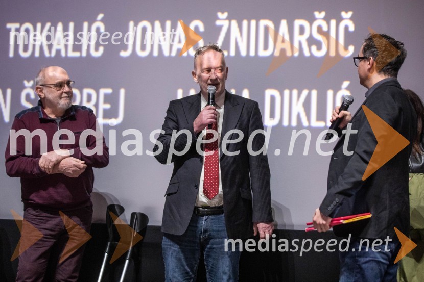  Branislav Brana Srdić , filmski producent;  Jonas Žnidaršič, igralec;  Igor  Harb, prevajalec, filmski kritikDedek gre na jug premiera, Cineplexx Ljubljana