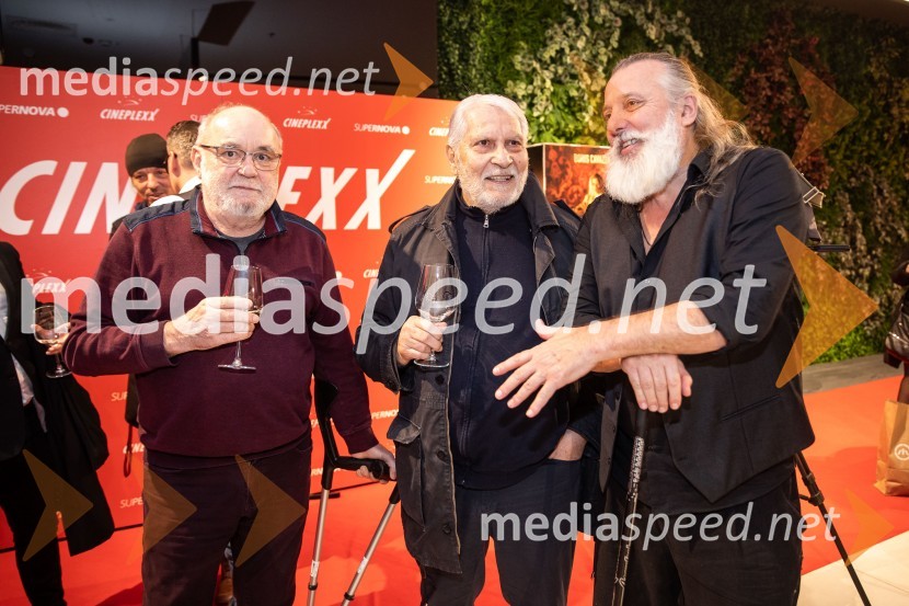  Branislav Brana Srdić , filmski producent;  Boris Cavazza, igralec;  Vinci Vogue Anžlovar, scenaristDedek gre na jug premiera, Cineplexx Ljubljana