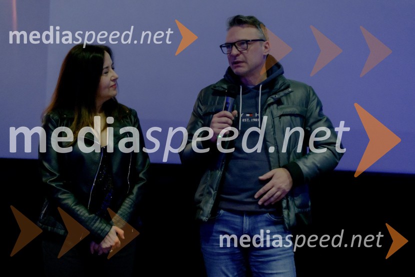  Ksenija Mišič, igralka;  Nenad Tokalić, igralecPremiera filma Dedek gre na jug, Maribox