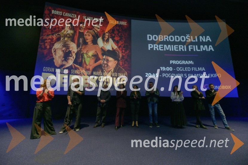  ... ;  Vinci Vogue Anžlovar, scenarist;  Vlado Novak, igralec;  Zala Djurić, igralka;  Ksenija Mišič, igralka;  Nenad Tokalić, igralec;  ... ;  ... ;  ... Premiera filma Dedek gre na jug, Maribox