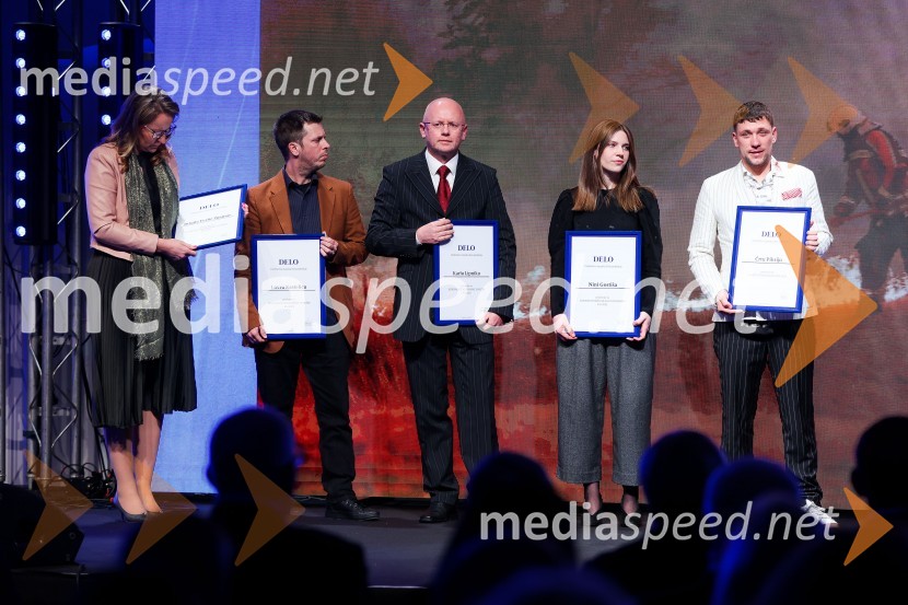  Brigite Ferlič Žgajnar, novinarka;  Lovro Kastelic, novinar;  Karl Lipnik, novinar;  Nina Gostiša, novinarka, Delo;  Črt Piksi, fotografDelova osebnost leta 2022 je Marjan Pipenbaher