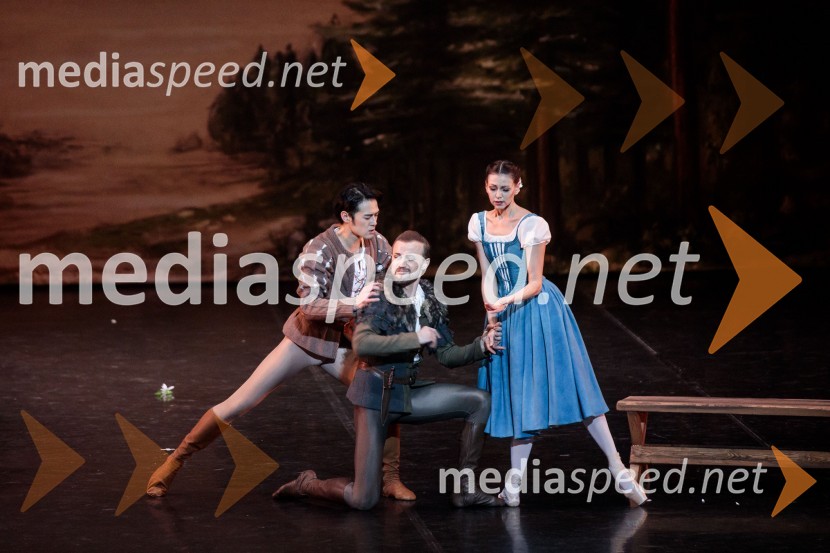  Kenta Yamamoto, baletnik;  Denis Matvienko, baletni plesalec;  Anastasia Matvienko, baletna plesalkaGiselle, romantični balet v dveh dejanjih