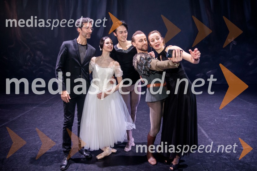  José  Carlos Martinez , koreograf;  Anastasia Matvienko, baletna plesalka;  Kenta Yamamoto, baletnik;  Denis Matvienko, baletni plesalec;  Agnès Letestu, baletna plesalkaGiselle, romantični balet v dveh dejanjih