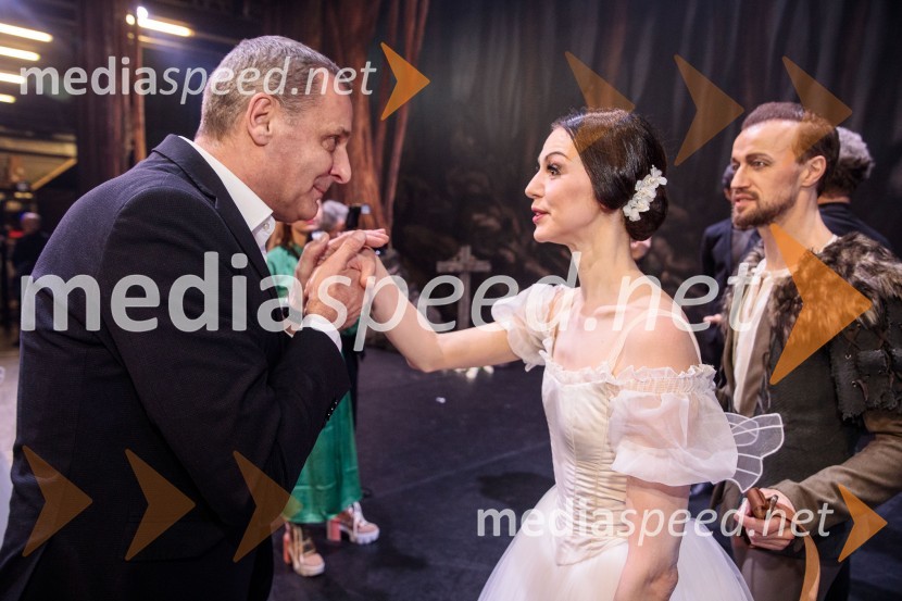  Danilo Rošker, direktor SNG Maribor;  Anastasia Matvienko, baletna plesalkaGiselle, romantični balet v dveh dejanjih