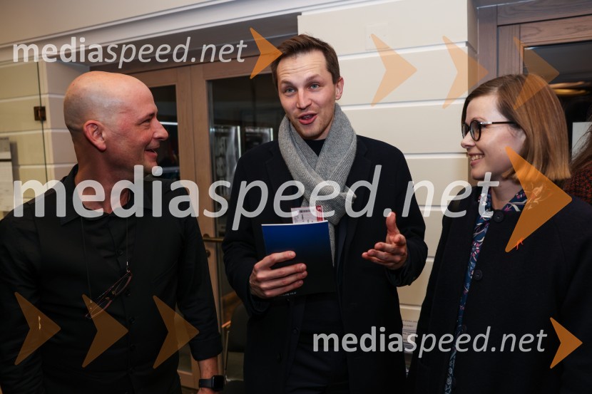  Miha Golob, upravnik in umetniški vodja, SLG Celje;  Matija Kovač, župan, MO Celje;  Mojca  Črešnik, arhitektaOblast teme, premiera drame v SLG Celje