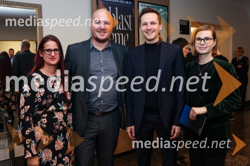  Maja Lamut;  Miha Lamut, poslanec, Gibanje Svoboda;  Matija Kovač, župan, MO Celje;  Mojca  Črešnik, arhitektaOblast teme, premiera drame v SLG Celje