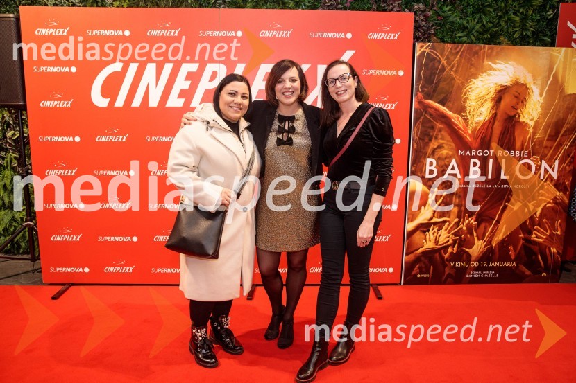  Petra Podgoršek, Ljubljanski grad;  Petra Košir, oglasno trženje edicij GLOSS;  Katarina Damjanov, Ljubljanski gradBabilon, premiera v Cineplexx Ljubljana