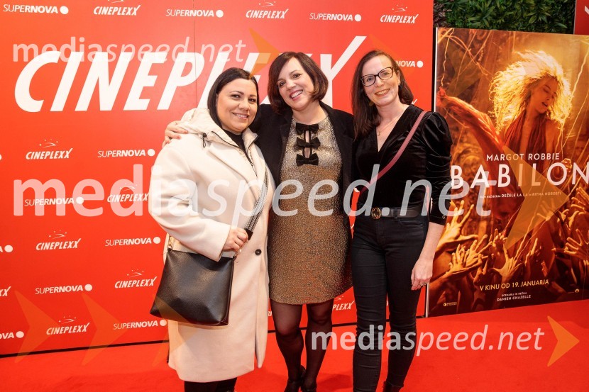  Petra Podgoršek, Ljubljanski grad;  Petra Košir, oglasno trženje edicij GLOSS;  Katarina Damjanov, Ljubljanski gradBabilon, premiera v Cineplexx Ljubljana